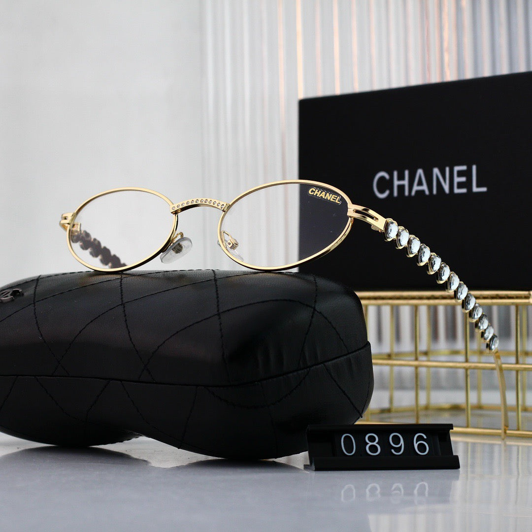 Gafas de sol vintage en forma de huevo con diamantes de imitación en forma de corazón