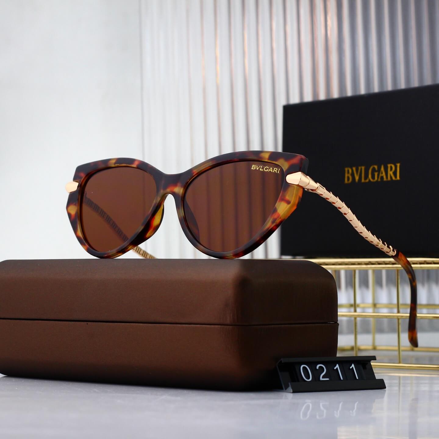 Gafas de sol estilo ojo de gato con patillas ligeramente curvadas y estilo retro chic