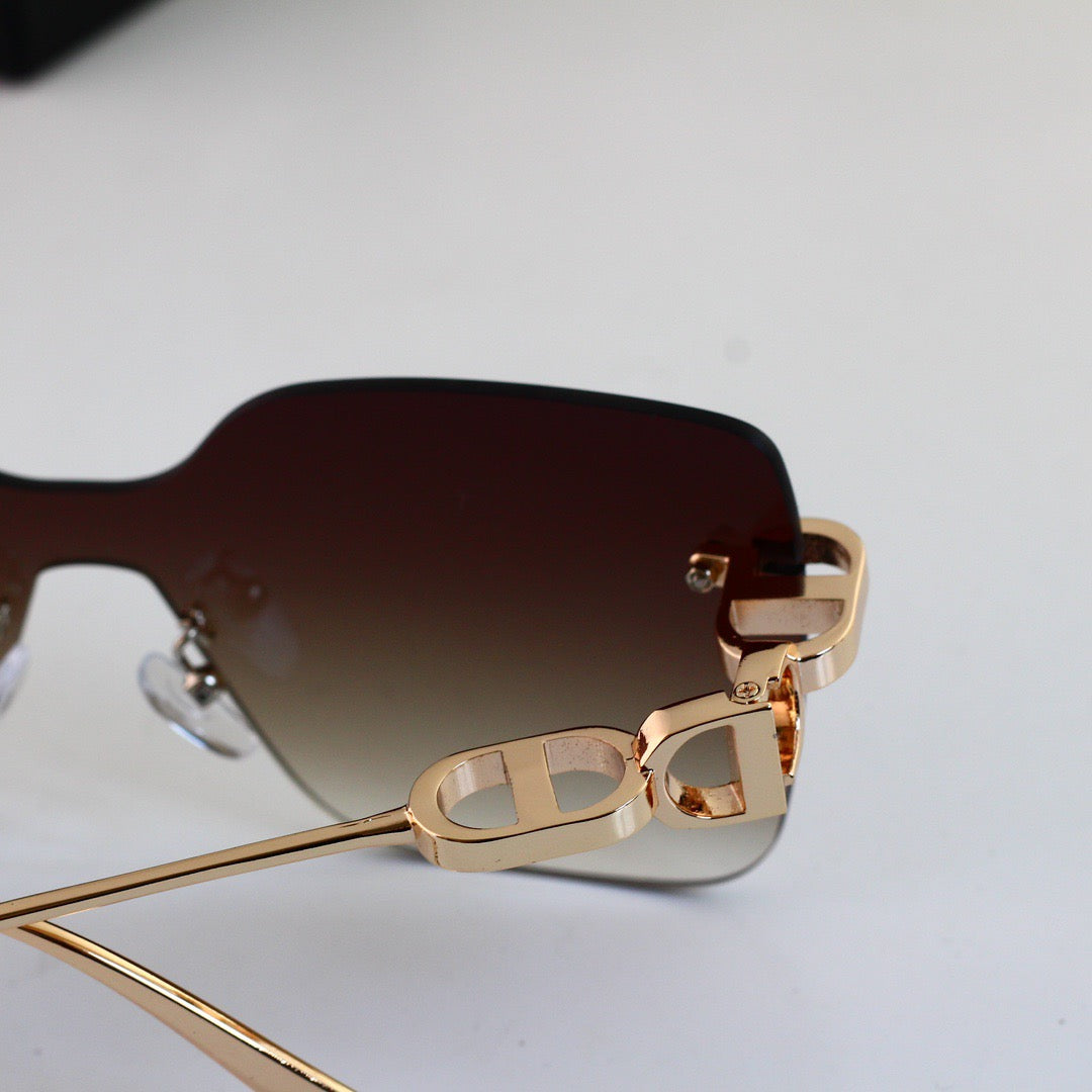 Gafas de sol con diseño de cadena sin marco
