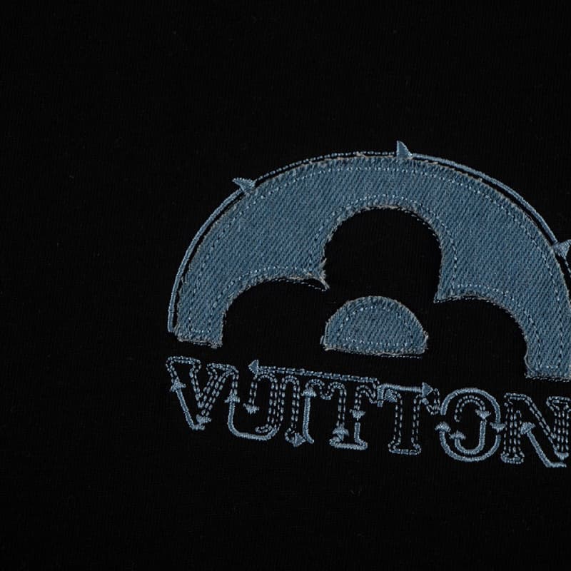 2025 Embroidered Denim Patch T-Shirt