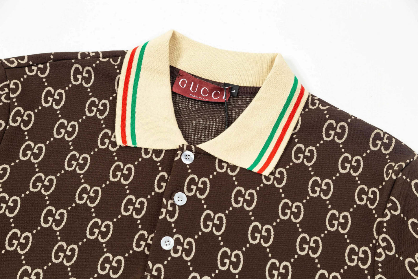 Polo con estampado completo de doble G