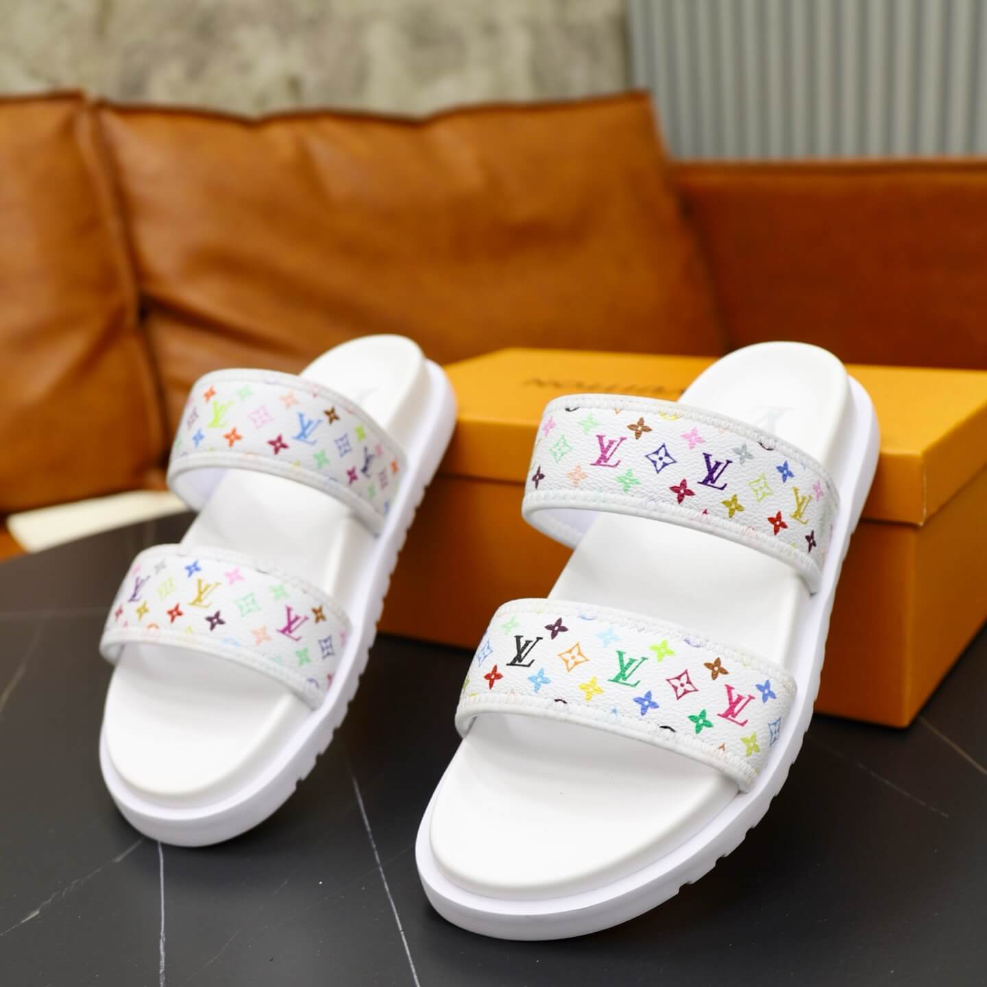 Pantuflas casuales de jacquard de colores