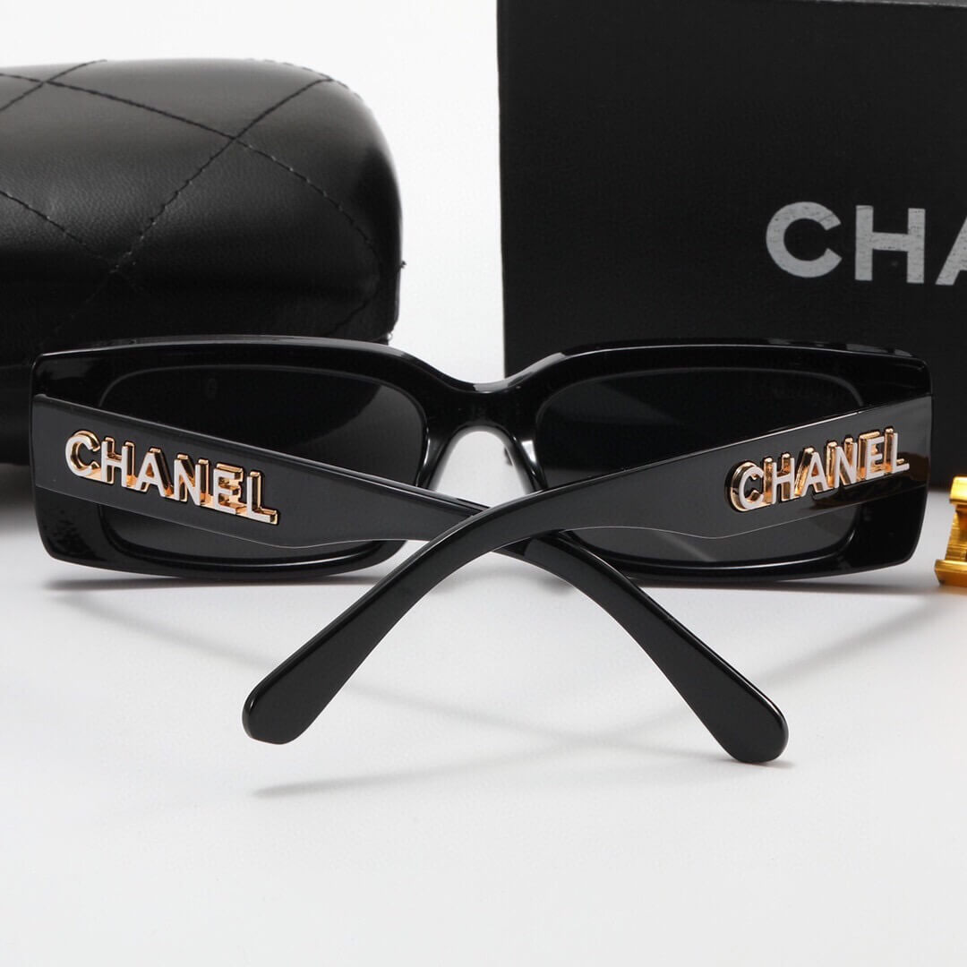 Gafas de sol con montura estrecha y estampado de letras retro
