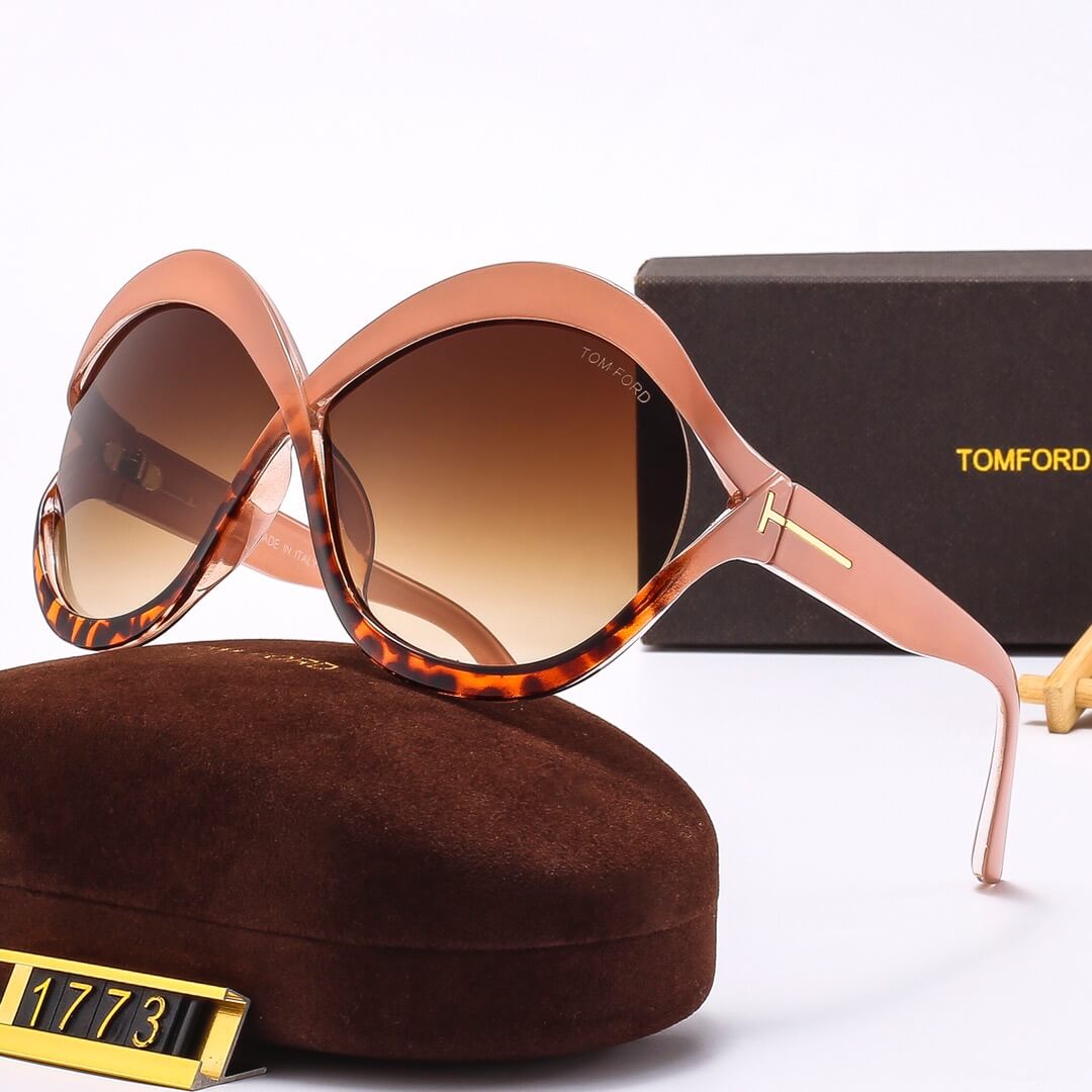Gafas de sol curvas de montura redonda extragrande de moda