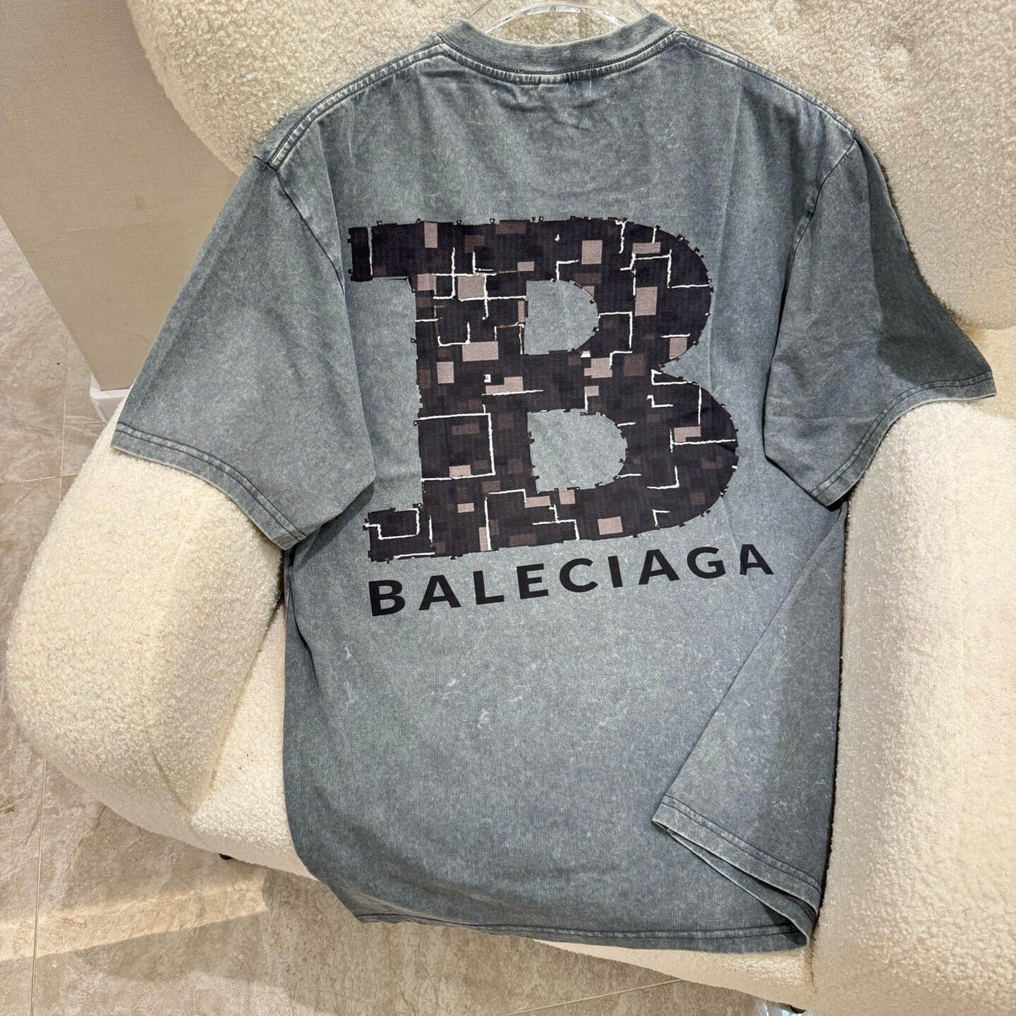 Distressed Letter B T-Shirt