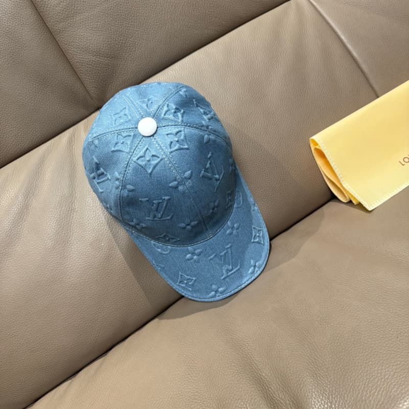 Gorra de béisbol de mezclilla en relieve