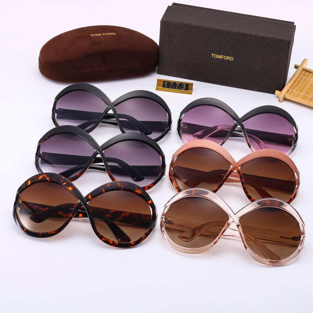 Gafas de sol curvas de montura redonda extragrande de moda