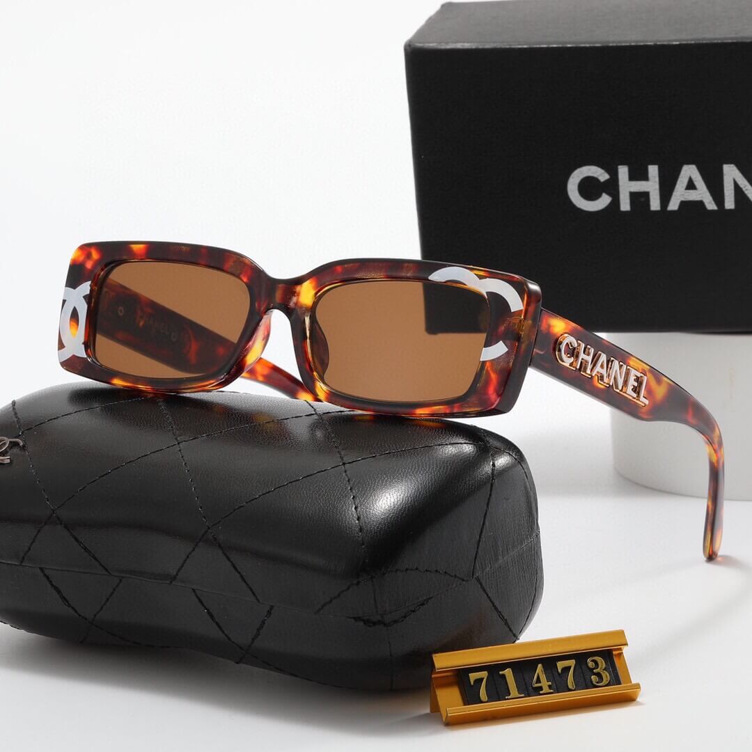 Gafas de sol con montura estrecha y estampado de letras retro