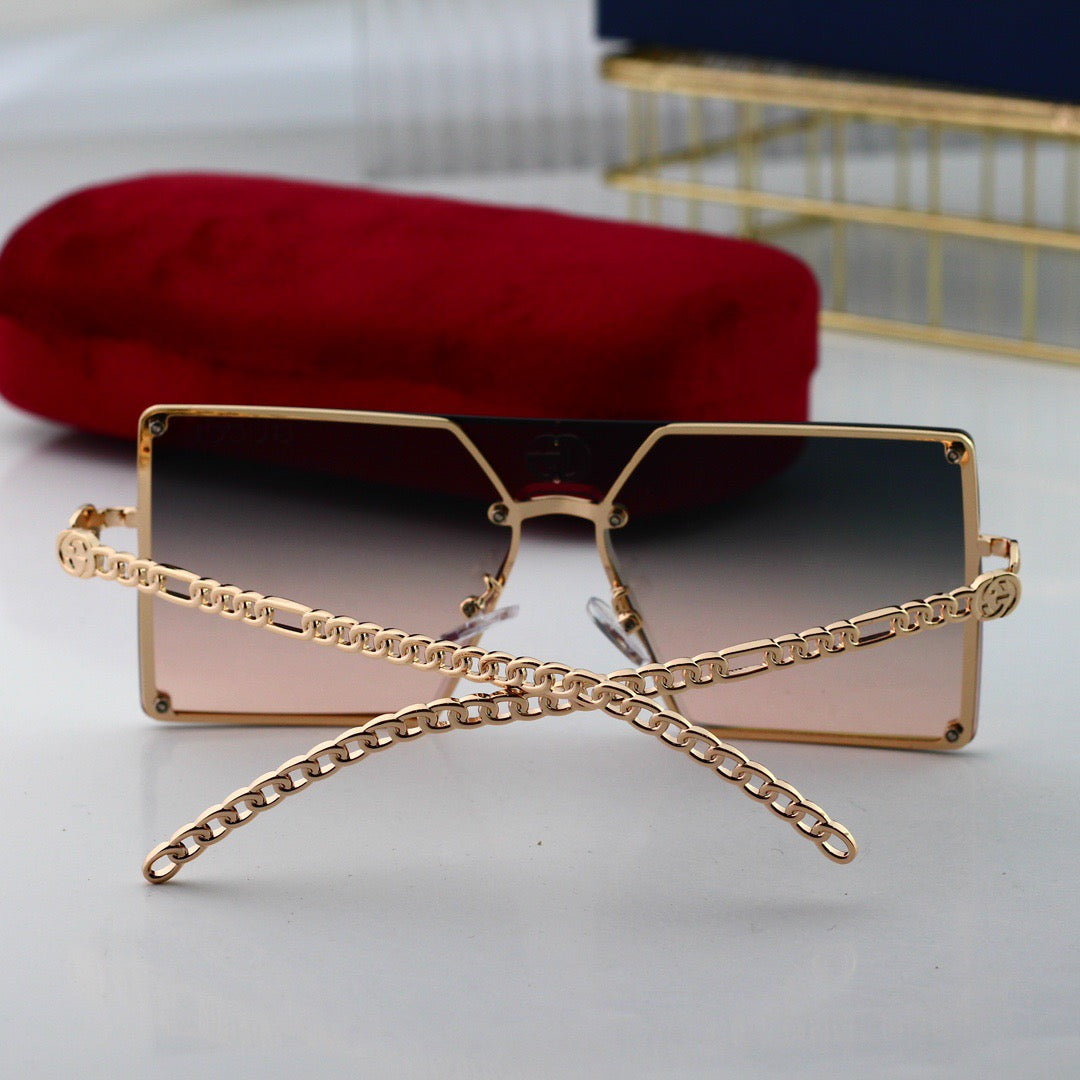 Gafas de sol de una sola pieza de tejido metálico