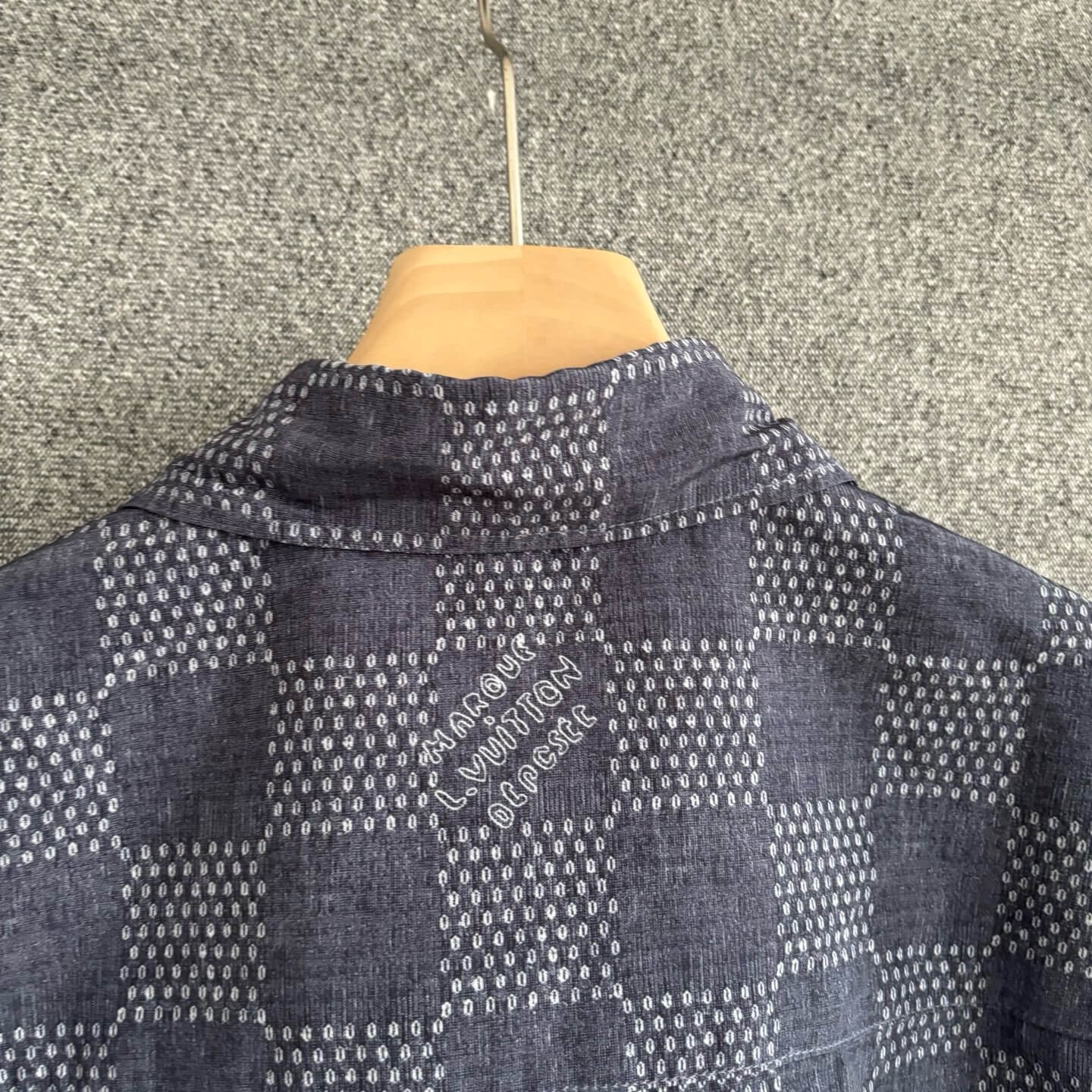 Collared Short Sleeve Checkered Shirt