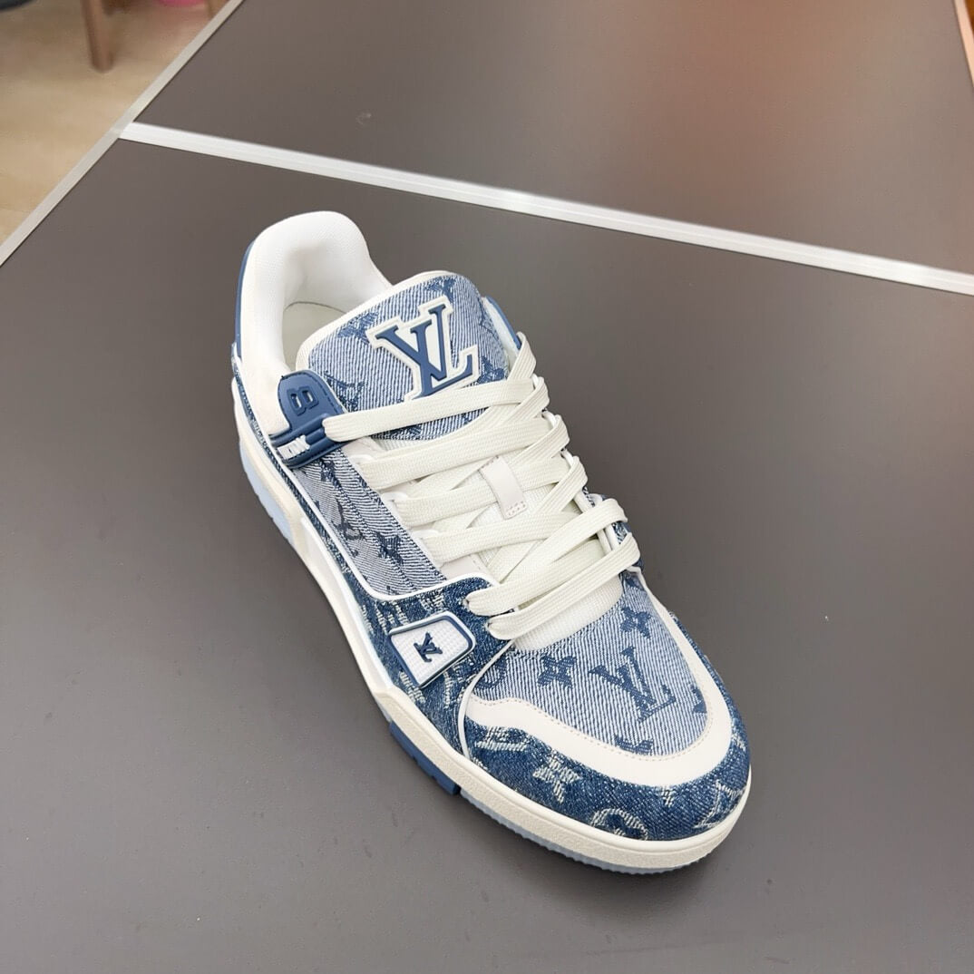 New Blue All-Over Print Sneakers