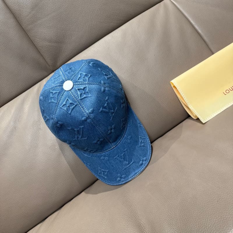 Gorra de béisbol de mezclilla en relieve