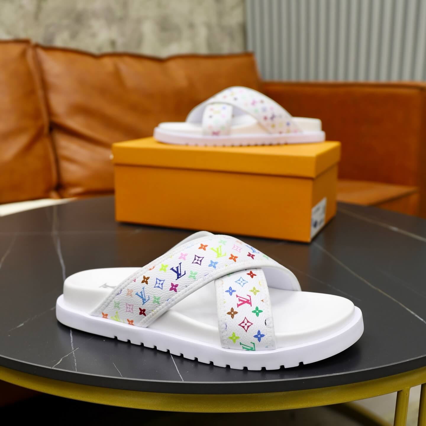 Pantuflas de jacquard de colores