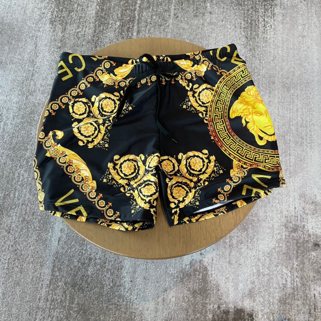 Gold Face Swim Trunks