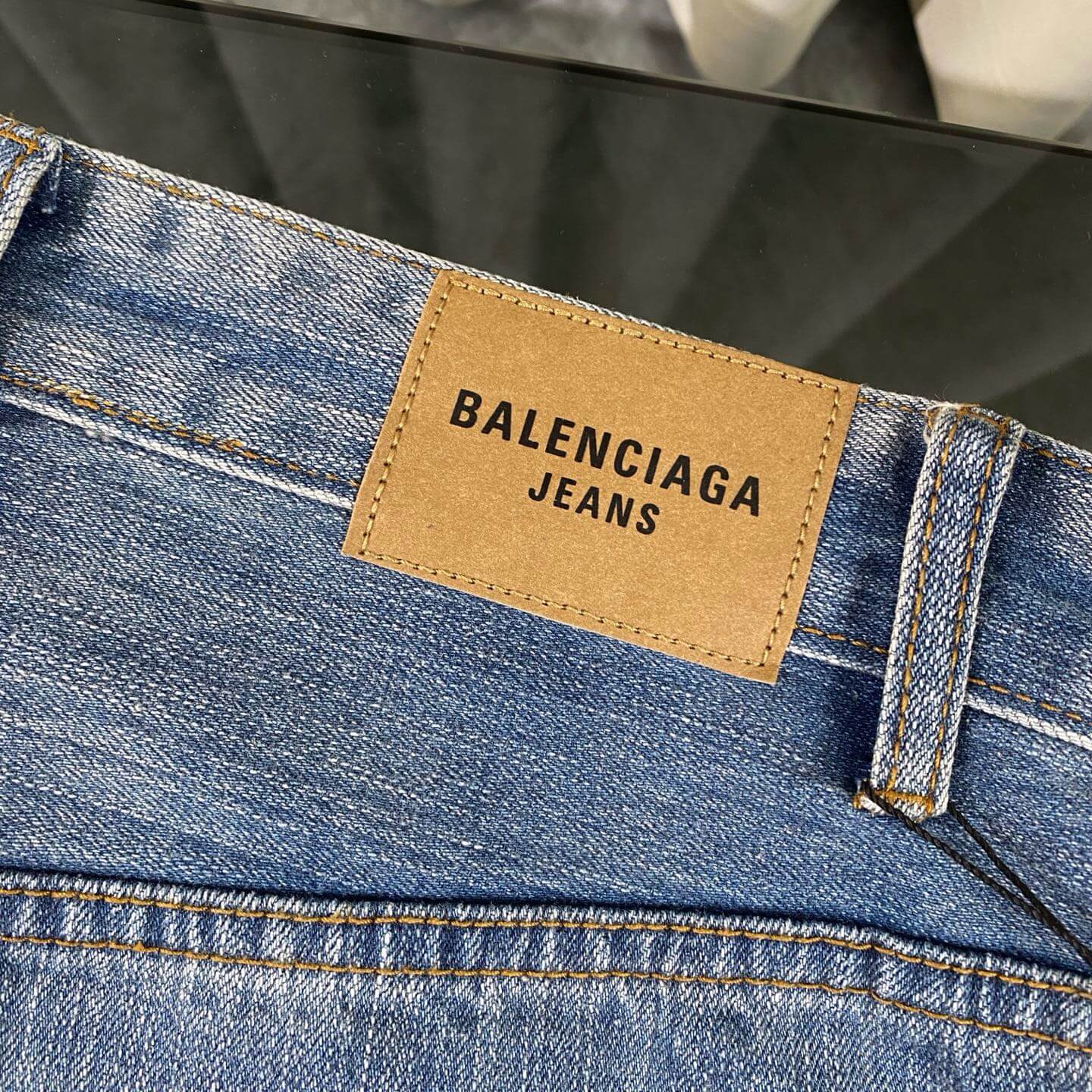 Red Embroidered Jeans
