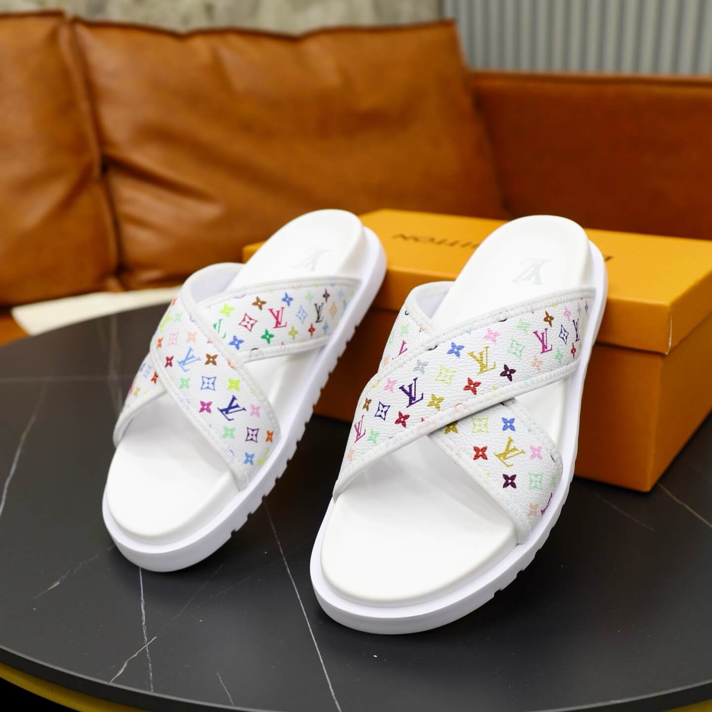 Pantuflas de jacquard de colores