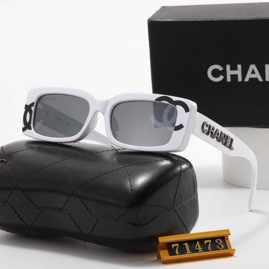 Gafas de sol con montura estrecha y estampado de letras retro