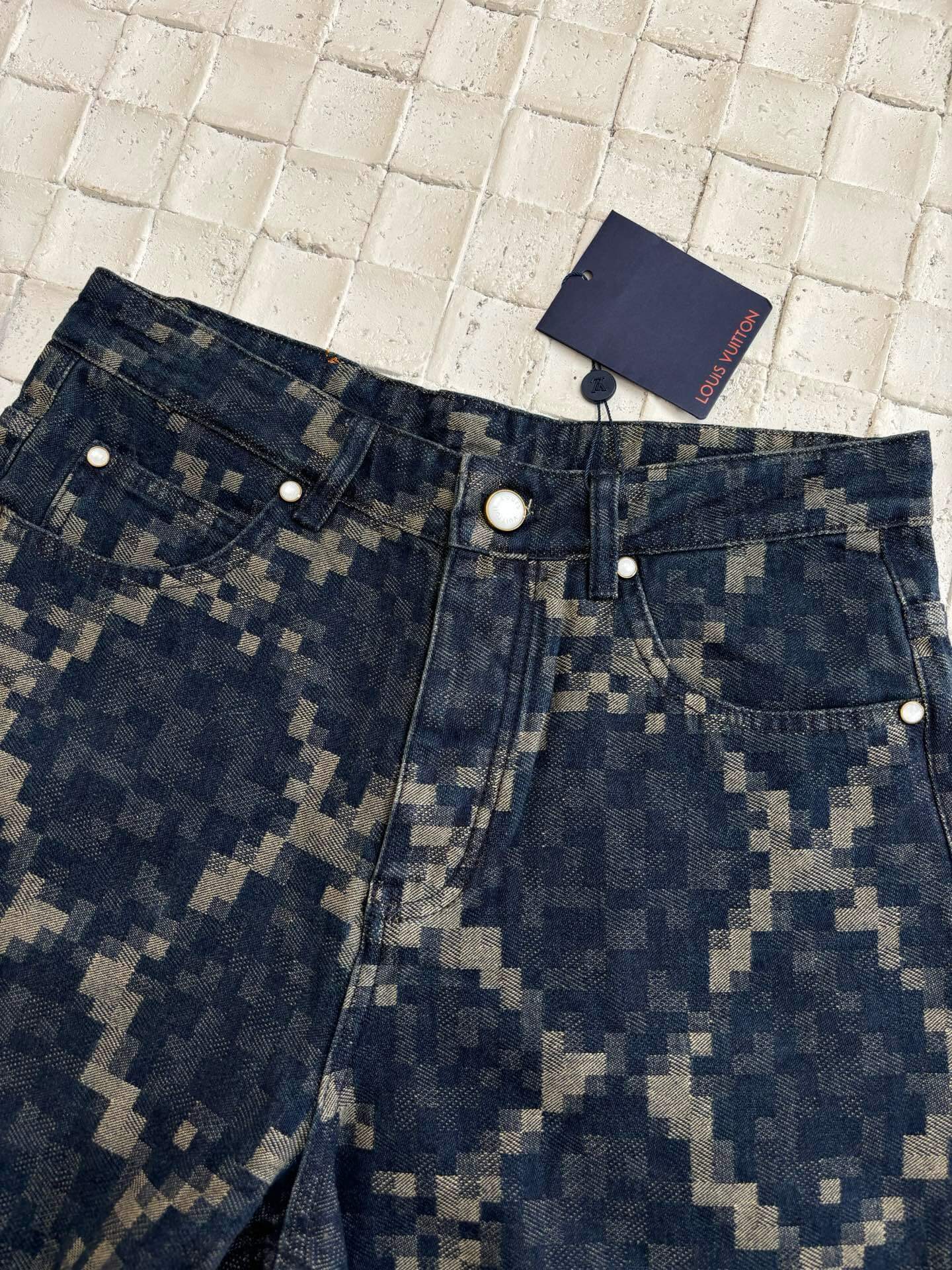 Snakeskin Print Denim Jeans