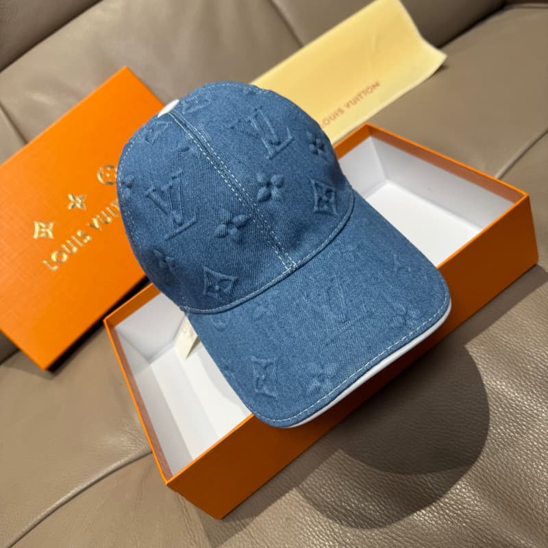 Gorra de béisbol de mezclilla en relieve