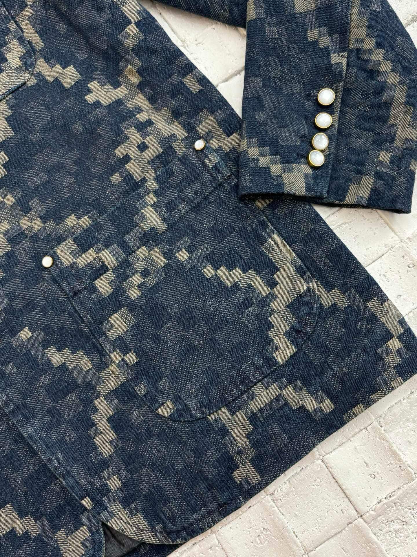 Python Pattern Denim Jacket