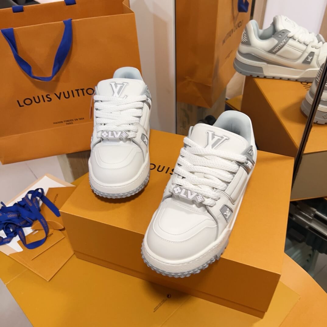 Height-Increasing Gray and White Sneakers
