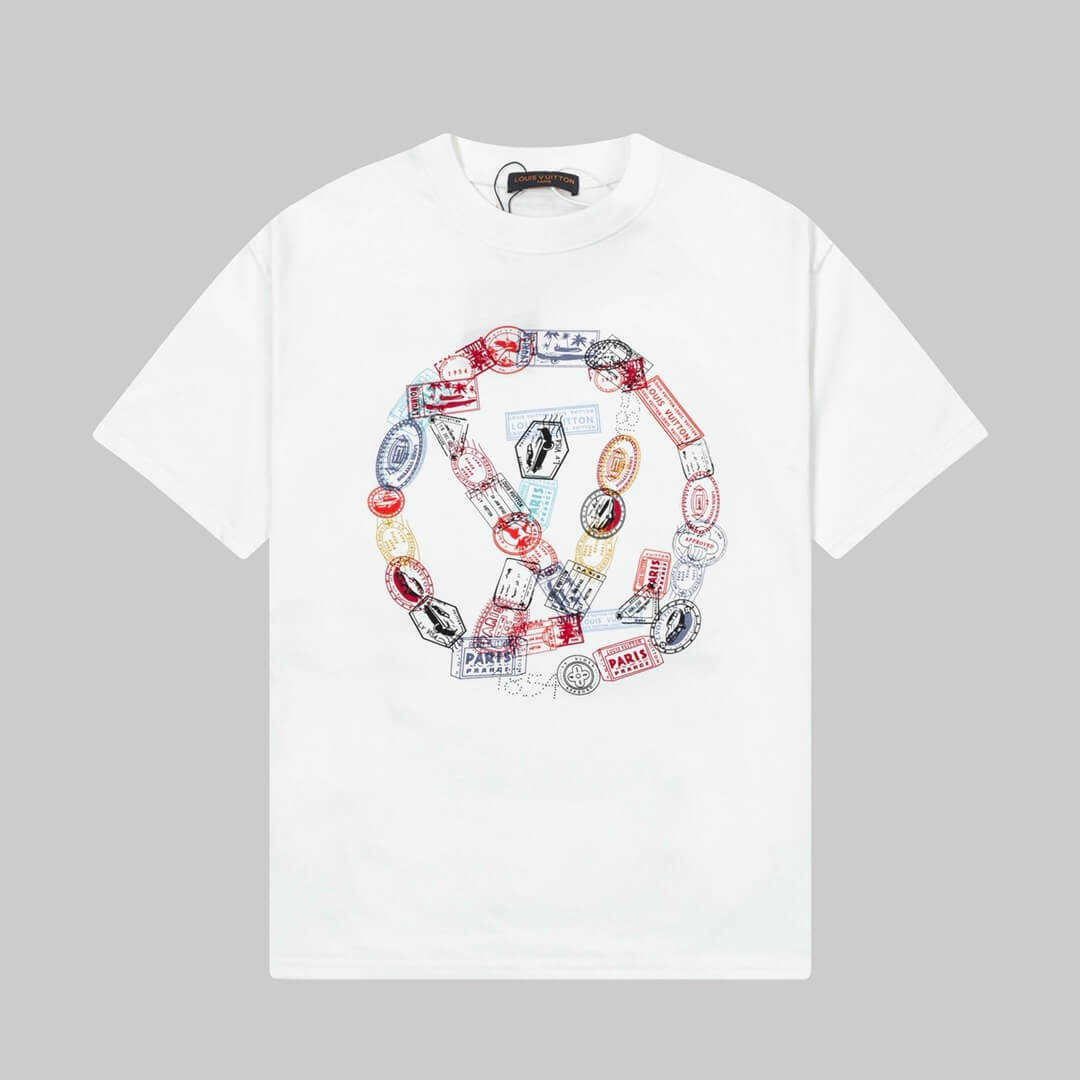 Camiseta con estampado de cadena