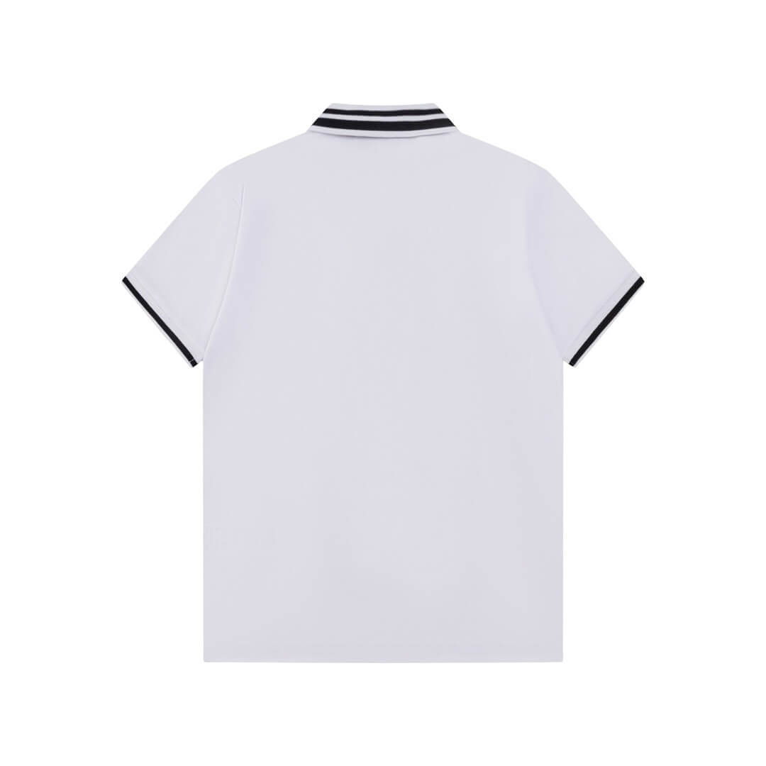 Camiseta polo con bordado de letras