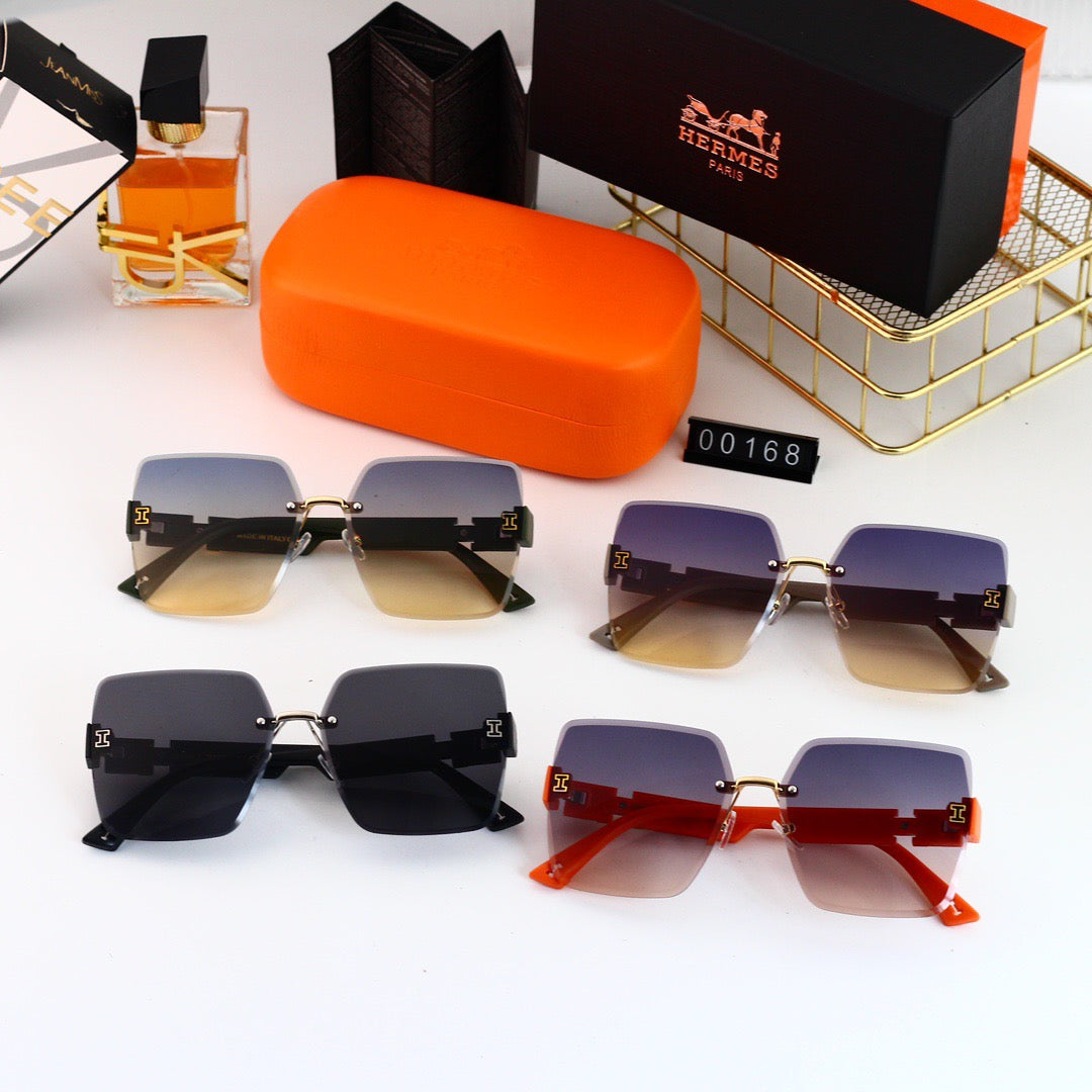 Gafas de sol sin marco con degradado de alta gama