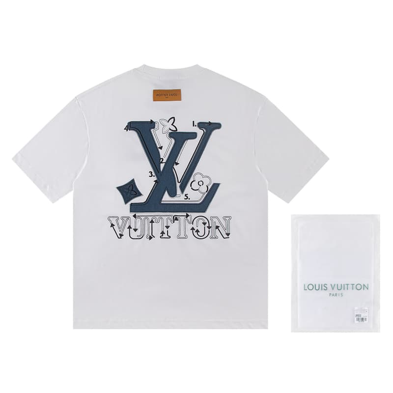 2025 Embroidered Denim Patch T-Shirt