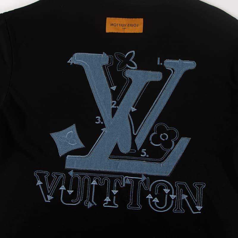 2025 Embroidered Denim Patch T-Shirt
