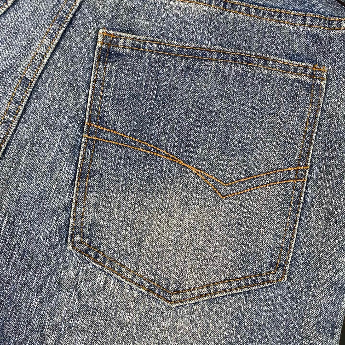 Red Embroidered Jeans