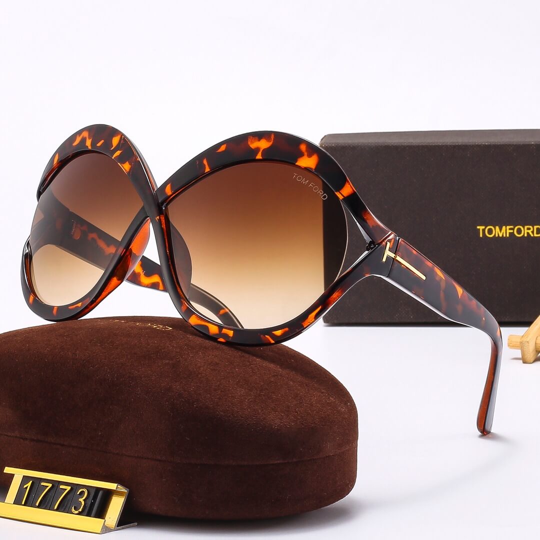 Gafas de sol curvas de montura redonda extragrande de moda