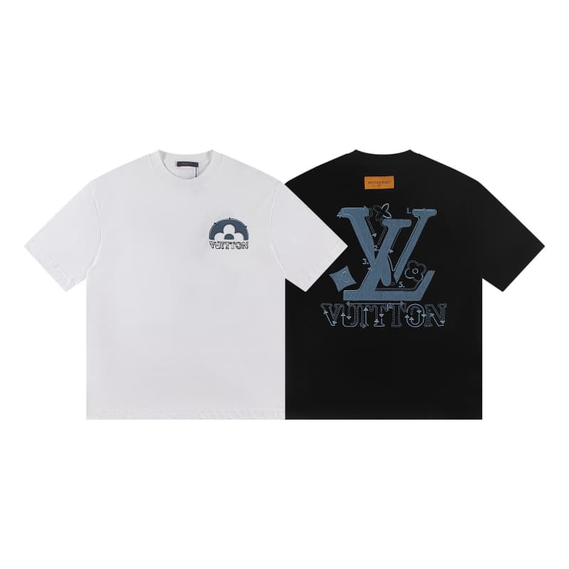 2025 Embroidered Denim Patch T-Shirt