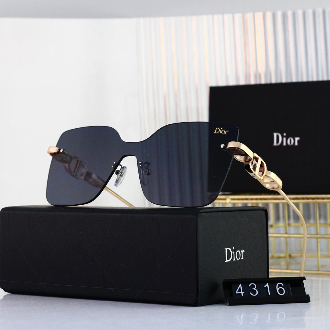 Gafas de sol con diseño de cadena sin marco
