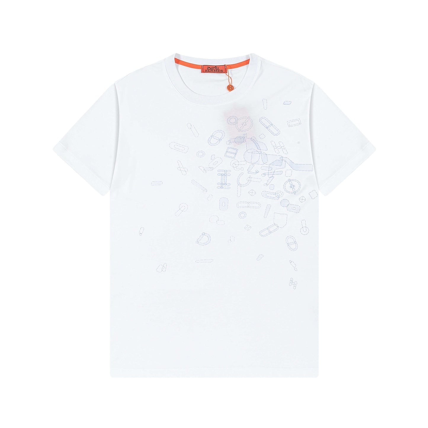 Camiseta con estampado azul