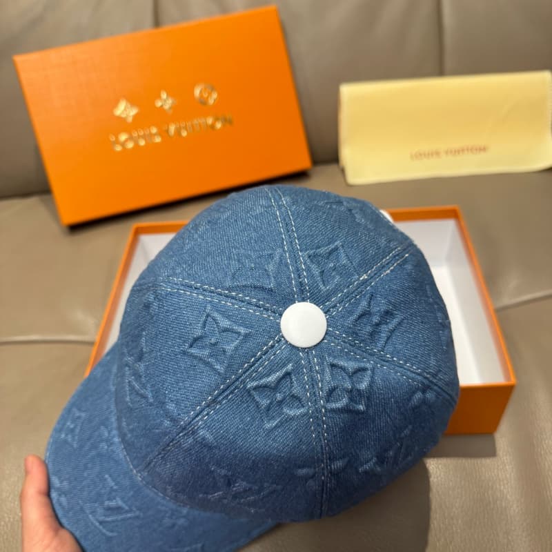 Gorra de béisbol de mezclilla en relieve