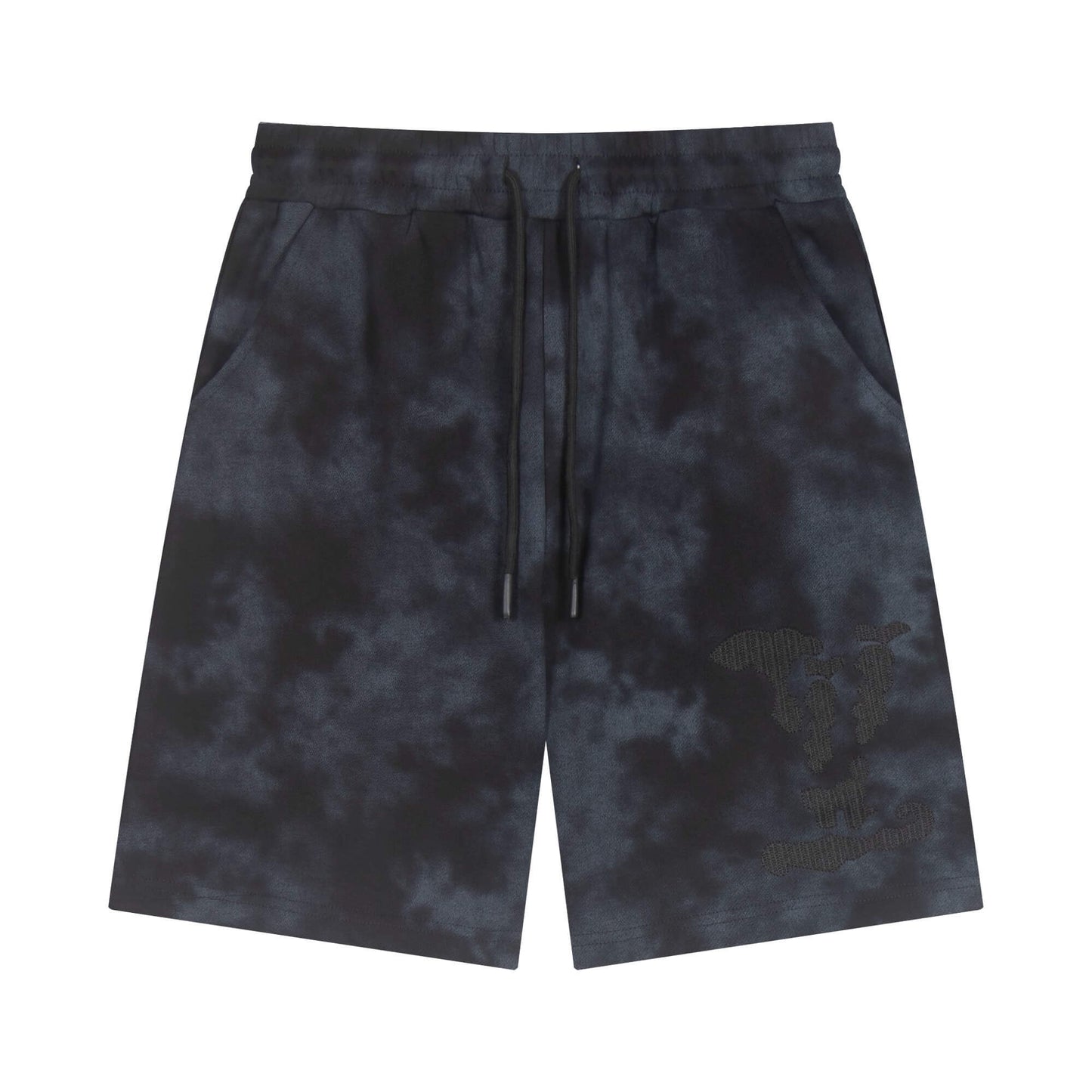 Pantalones cortos con bordado de patrón clásico