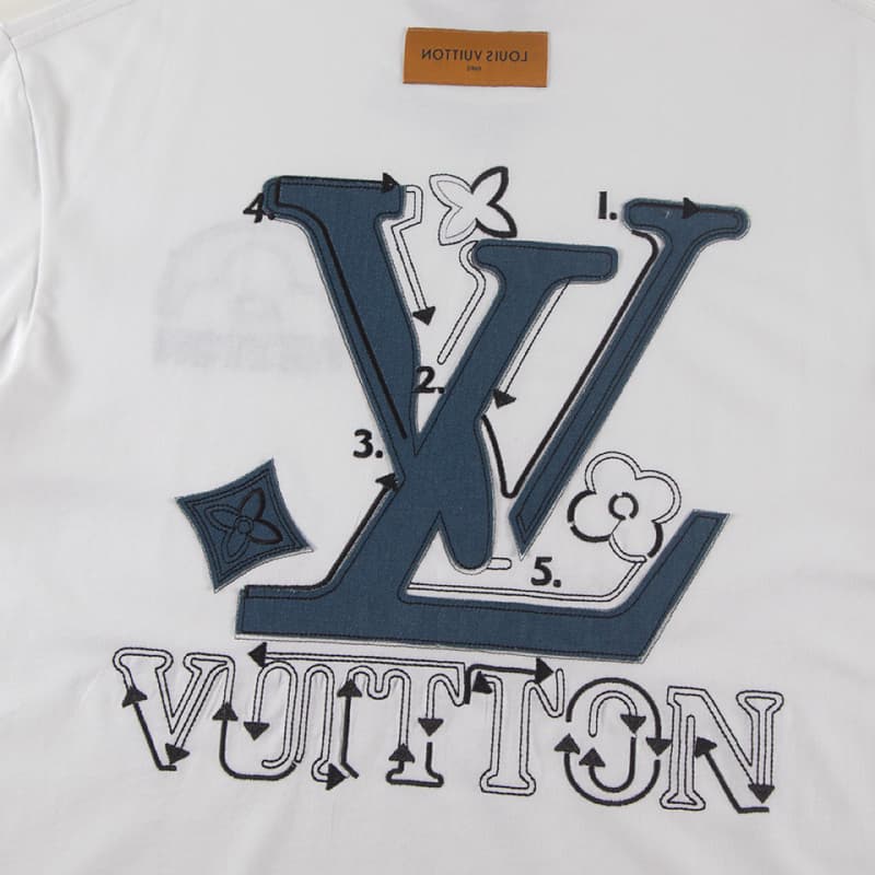 2025 Embroidered Denim Patch T-Shirt