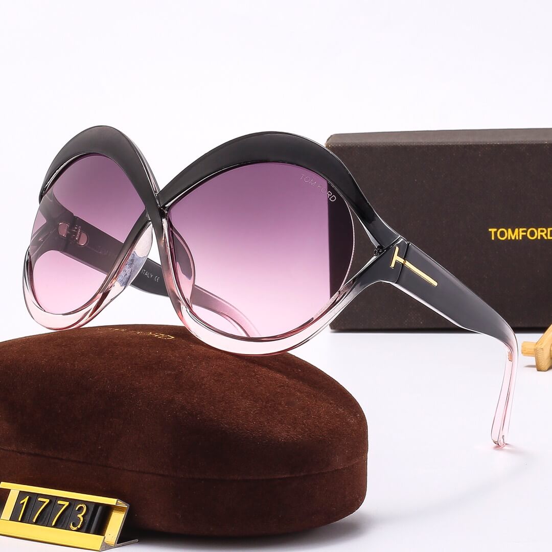 Gafas de sol curvas de montura redonda extragrande de moda