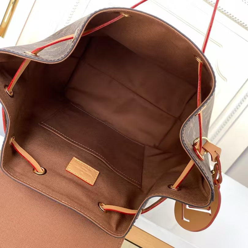 Sac à dos classique à cordon de serrage avec monogramme