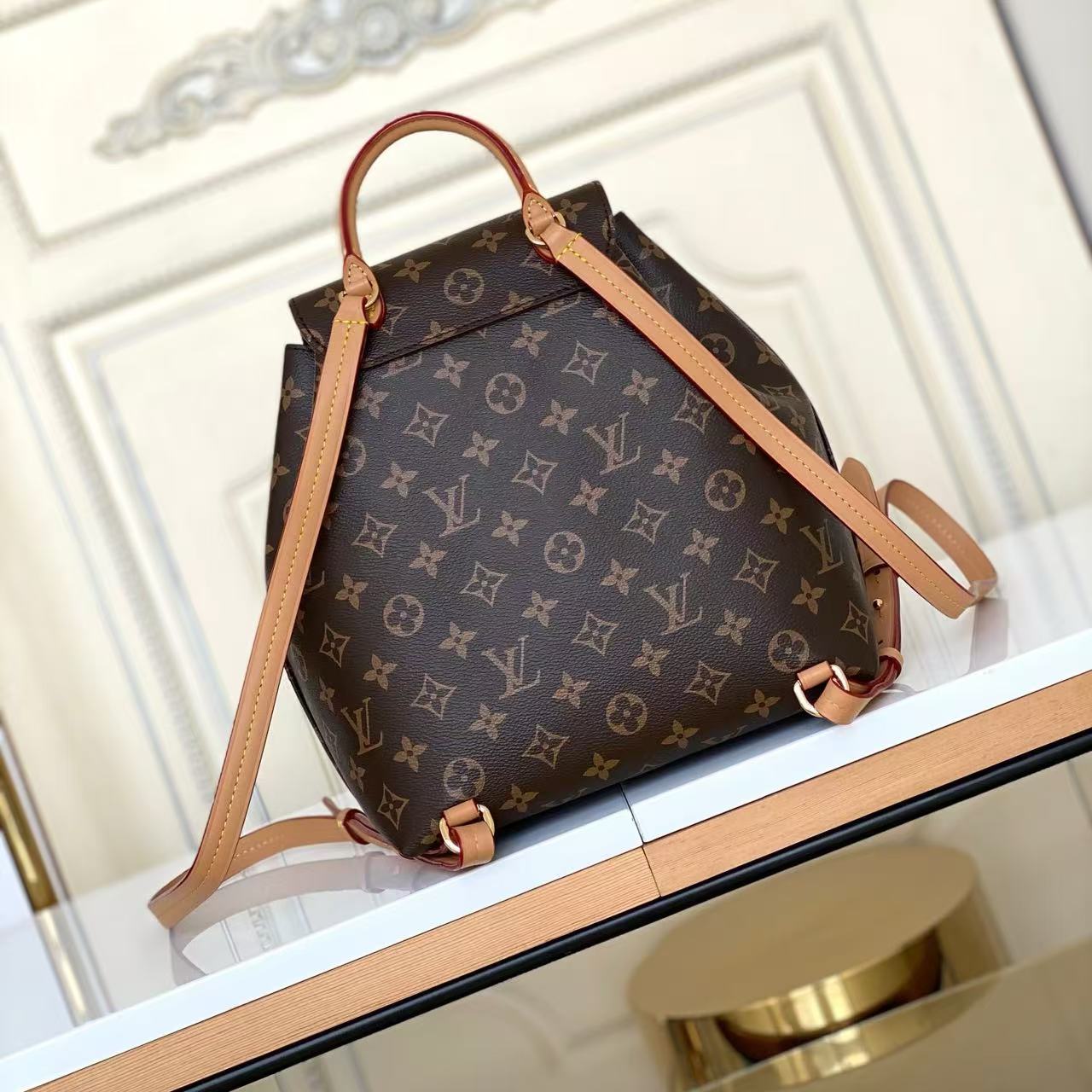 Sac à dos classique à cordon de serrage avec monogramme