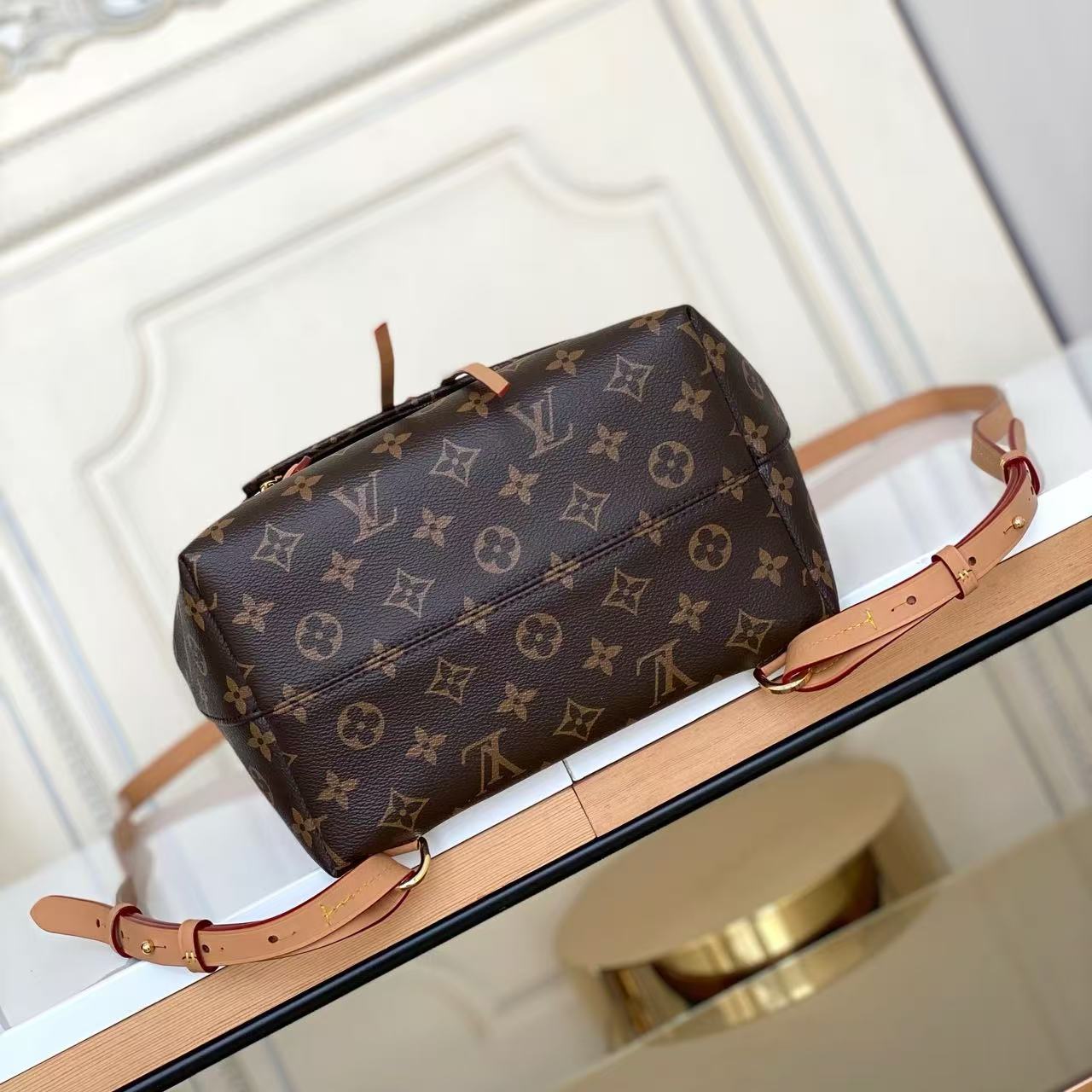 Sac à dos classique à cordon de serrage avec monogramme
