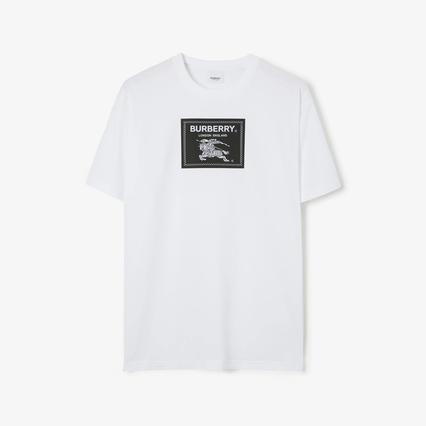 Camiseta de algodón con etiqueta