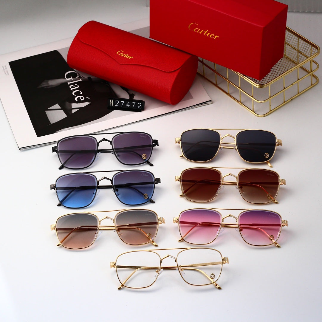 Gafas de sol con montura dorada
