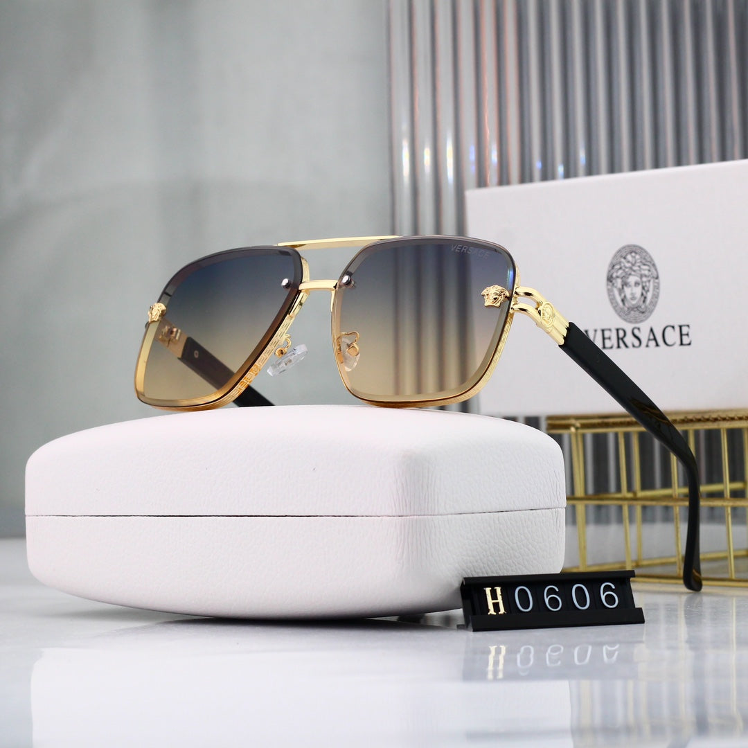 Gafas de sol de aviador con montura redonda y cuadrada