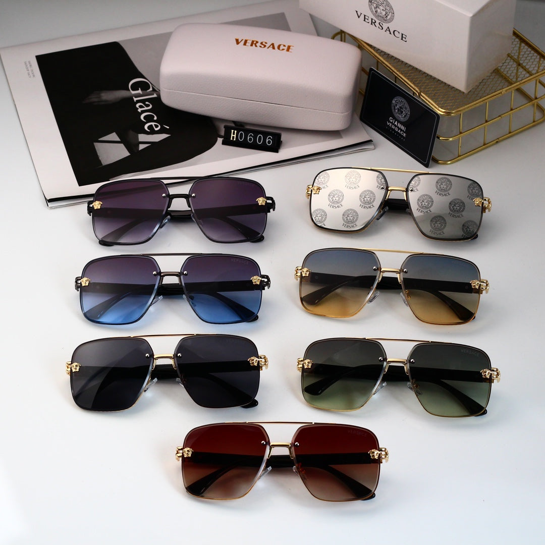 Gafas de sol de aviador con montura redonda y cuadrada