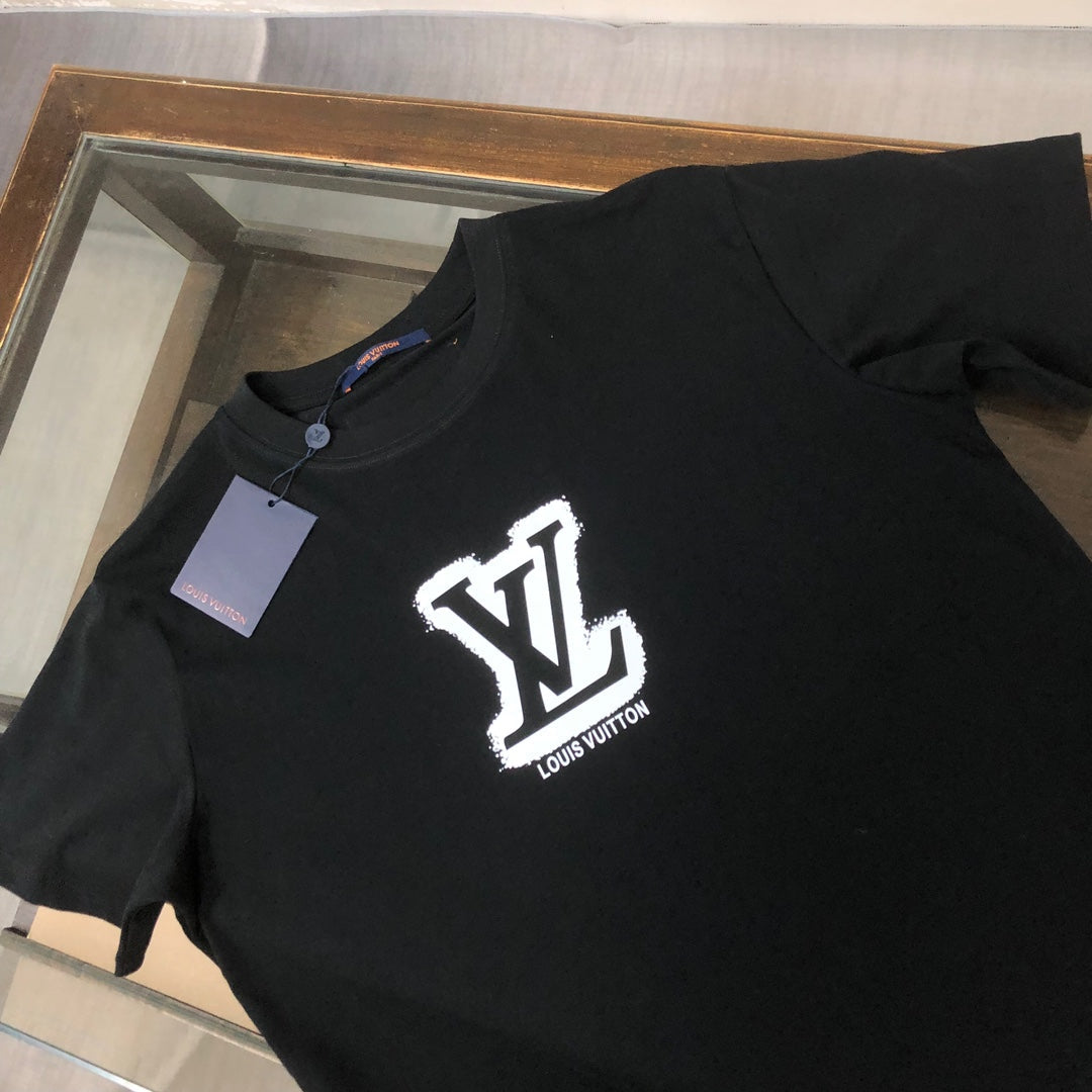Camiseta con estampado en contraste de color blanco y negro