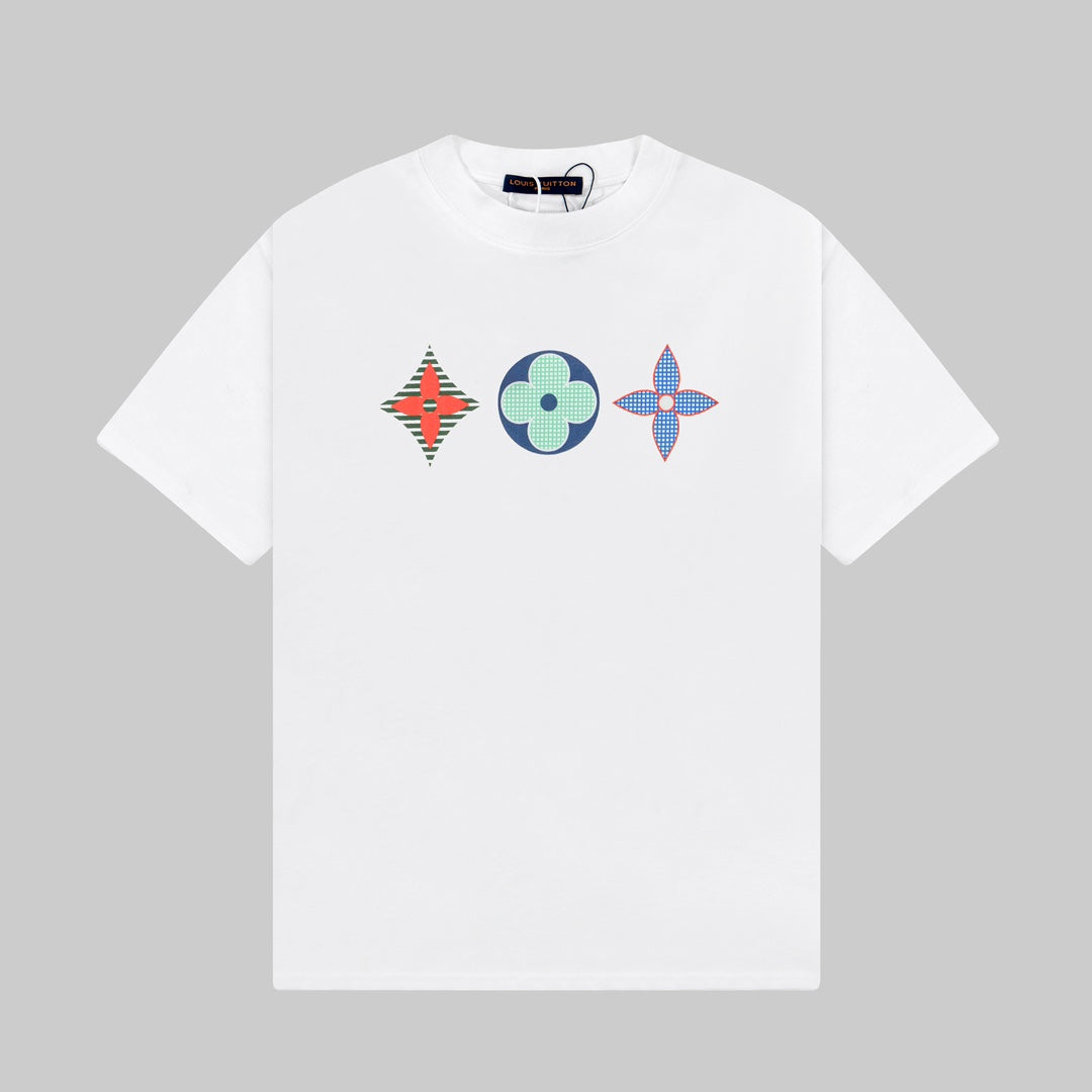 Camiseta con estampado de tres jacquards