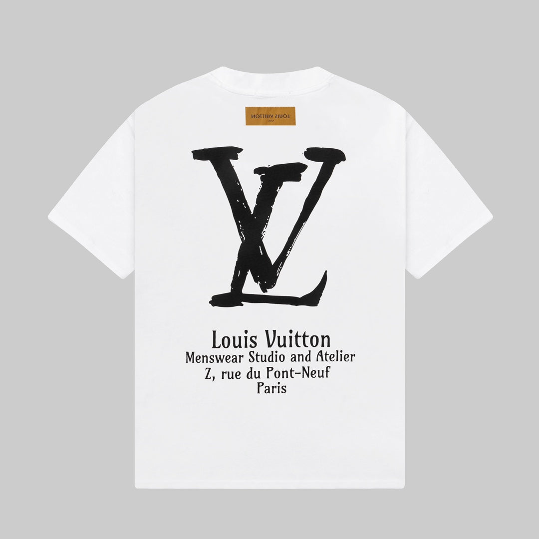 Camiseta con estampado de letras en la parte delantera y trasera