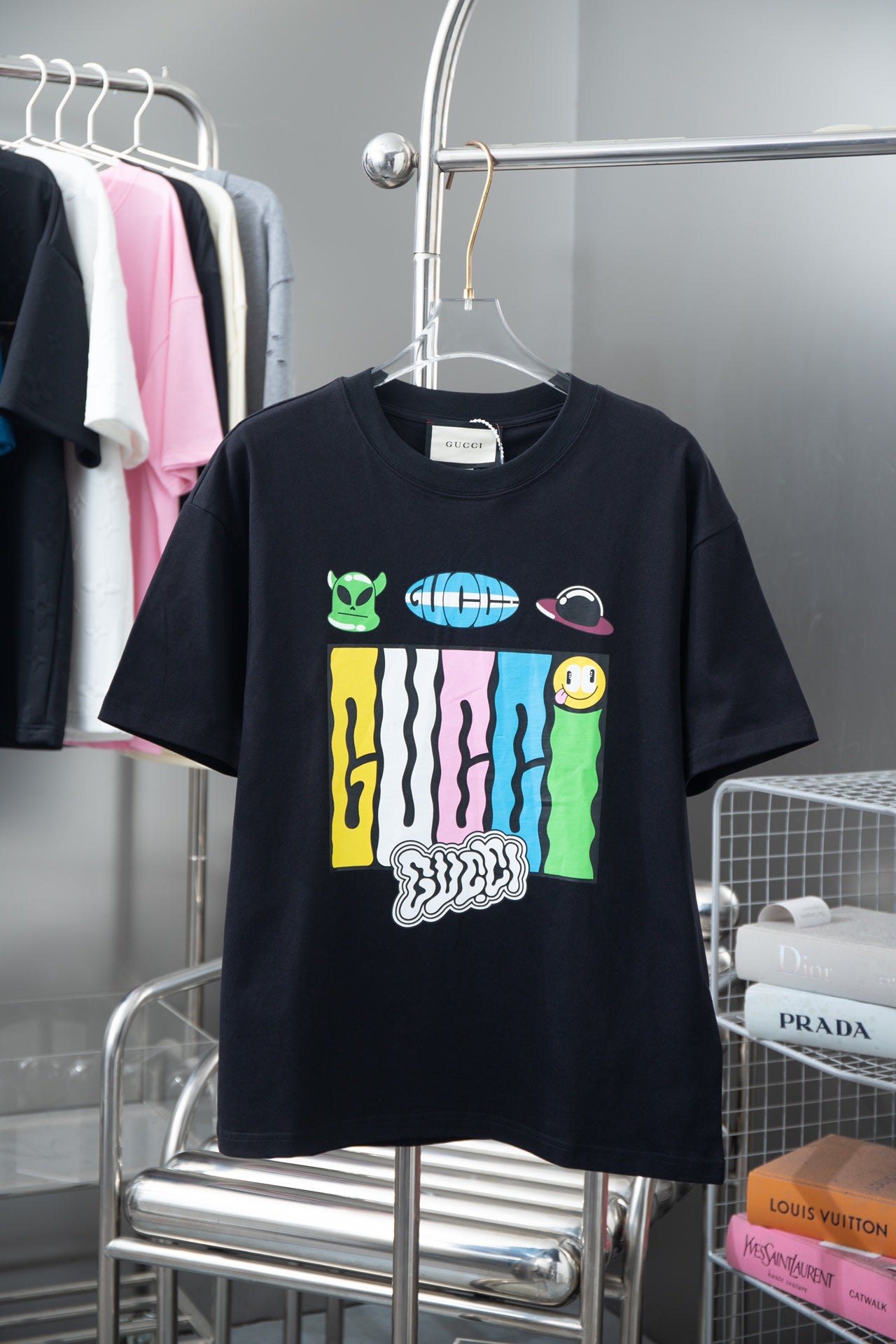 Camiseta con estampado de dibujos animados divertidos